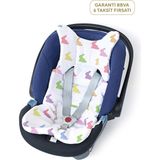 Deux Lapins %100 Pamuk Rainbow Lapin Müslin Bebek Puset ve Oto Koltuk Minderi - Standart