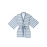 Deux Lapins Coco Brush Müslin Çocuk Kimono Bornoz - Mavi