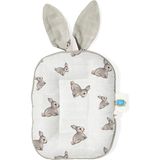 Deux Lapins Iconique Lapin Müslin Bebek Emzirme Yastığı - Gri - Standart