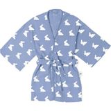 Deux Lapins Mavi Pamuklu Müslin Erkek Çocuk Kimono Bornoz - 4 Yaş