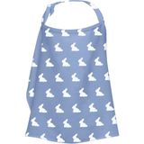 Deux Lapins Mono Lapin Royal Blue Pamuk Müslin Bebek Emzirme Önlüğü - Mavi - Standart