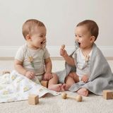 Deux Lapins Müslin Bebek Emzik Askısı - Matcha Gree