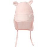Deux Lapins Müslin Ense Korumalı Innocent Pink Bebek Şapka - Standart - 0 - 6 Ay