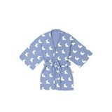 Deux Lapins Pamuklu Müslin Erkek Çocuk Kimono Bornoz - Mavi