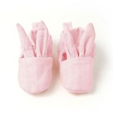 Deux Lapins Tavşan Kulaklı Müslin Bebek Patik - Innocent Pink 6-12 Ay