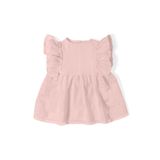 DEUX LAPINS%100 Pamuk Müslin Fırfırlı Yazlık Elbise - Innocent Pink YZLELB-INP-00001Y