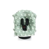 DEUX LAPINS%100 pamuk Müslin Puset & Oto Koltuk Örtüsü - Mono Lapin Matcha Green POKORT-MHG-000STD