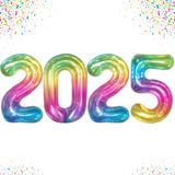 Dev 100 cm Gökkuşağı 2023 Balon Rakamları - Mezuniyet Partisi Süslemeleri 2023 | Gökkuşağı Mezuniyet Süslemeleri için Büyük Jöle 2023 Balonları | Mezuniyet Balonları 2023, 2023 Sınıfı Balon Seti