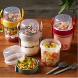 Dev Boy 4 Lü Set Meyveli Yoğurt Kabı - Yemek Saklama Ve Müsli Kabı 1100 Ml Büyük Boyuy