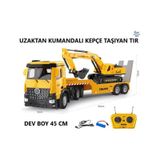 Dev Boy 52 Cm Uzaktan Kumandalı Şarjlı Kepçe Taşıyan Oyuncak Tır Kamyon Ekskavatör