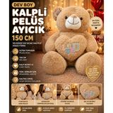 Dev Boy Kalpli Peluş Ayıcık 150 Cm Ultra Yumuşak Büyük Boy Sevgiliye Özel Hediye Ayı