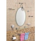 Dev Büyük 8li 63x43cm Otel Banyo Cafe WC Tuvalet Lavabo Ayna Seti