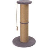 Dev Büyük Boy Kedi Tırmalama Borusu, 20 Cm Çaplı 90 Cm Yüksek Stres Azaltıcı Tırmalama Yüzeyli Üstten Oturma Alanlı Çoklu Kedi Kullanımına Uygun Gri Renkli Tüm Kediler İçin Tırmalama Minderi Oyuncağı