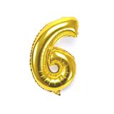 Dev Folyo Balon 80cm Rakam, Parti Süsleme Malzemesi, Doğumgünü No 6
