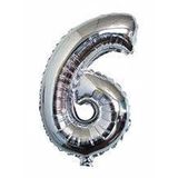 Dev Folyo Balon 80cm Rakam, Parti Süsleme Malzemesi, Doğumgünü Sü No 6
