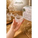 DEVADA HOME 6'lı Çift Cidarlı Cam Sosluk Reçellik Drajelik Lokumluk Kase