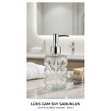 DEVADA HOME Bubble Cam Sıvı Sabunluk - 300 ml Kabarcık Desenli Dekoratif Banyo Aksesuarı