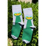 Deve Kuşu Desenli Tasarım Unisex Soket Çorap - 36 - 44 - Gri
