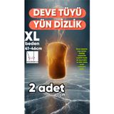 Deve Tüyü Yün Dizlik Isıtır Sıcak Tutar Destekler Unisex Giyilen Model 1 Çift XL beden