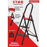 Devecioğlu Star 3 Basamaklı Merdiven Kaymaz Basamaklar ile Hafif ve Dayanıklı Ev Tipi