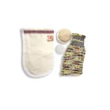 Develi 1973 Banyo Kesesi+ Peluş Lif + Mini Kabak Lifi Yüz+ Mini Sabun