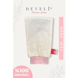 Develi 1973 Ekru Peeling Eldiveni %100 Floş Ipek Kese Banyo Hamam Kesesi Bütün Cilt Tiplerine Uygun