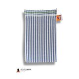 Develi Kese 1973 Orta Sert Banyo ve Hamam Kesesi Flos İpek Lineo -Mavi (1 adet)