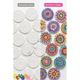 devhome 10 Parça Mandala Boyama Seti | Kabartmalı Boyama Tabak | DIY Hobi & Dekorasyon Ürünü– Anne Çocuk Aktivite – Eğitici Oyuncak – Kreş Uyumlu - Çocuk Gelişimi