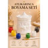 devhome Atlıkarınca Boyama Seti | Kendin Boya Alçı Taş Tozu Figür | 6 Renk Akrilik Boya ve Fırça Dahil / Workshop ve Atölye Etkinliği