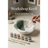 devhome Boyanabilir Dekoratif Çiçek Kase | Minimal Masaüstü Objesi | Alçı/Taş Görünümlü Tasarım / Workshop 1 Adet Kase