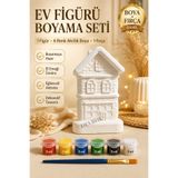 devhome Kendin Boya Ev Figürü Taş Boyama Seti Boya ve Fırça Dahil Çocuk Aktivite ve Hobi Seti 9.5 cm Workshop ve Etkinliklere Uygun