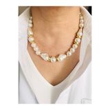 DEVİ fashion Boncuk Barok İnci Kolye 48 cm
