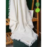 Devicoo Pamuk 4 Katlı Müslin Bebek Battaniyesi – 120X120 Cm, Nefes Alabilen, Organik Kumaş - Beyaz - 120 x 120 cm