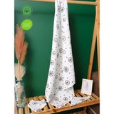 Devicoo Pamuk Organik Müslin Bebek Örtü Seti – 3'lü Set (80X80 Örtü + Ağız Mendili + Mama Önlüğü) - Beyaz - 80 x 80 cm