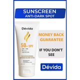Devida Leke Karşıtı Makyaj Altı Güneş Kremi Spf 50 Cilt Aydınlatıcı Ton Eşitleyici Hafif Yağsız