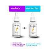 Devida Retinol + Nemlendirici Serum 2 li Set Kırışıklık Alın Çizgisi Göz Çevresi
