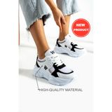 Devida Yüksek Taban Beyaz Spor Ayakkabı Günlük Ortopedik Sneaker X110