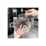 Devigo 1,5 Litre Borosilikat Isıya Dayanıklı Pinterest Stil Cam Tencere Minimalist Tencere Mutfak Pişirme Şeffaf