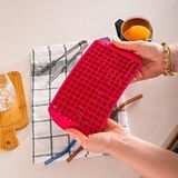 Devigo 160 Mini Küp Kapasiteli Esnek Silikon Buzluk - Kolay Çıkartılabilir Buz Kalıbı, Kırmızı Çok Renkli