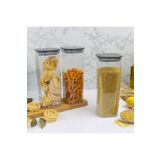 Devigo 3 Adet 1.7 Lt Istiflenebilir Kristal Vakumlu Erzak Kabı 1.7 Lt Vakumlu Saklama Kabı