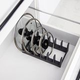 Devigo 6 Gözlü Tencere Kapağı Düzenleyici Organizer 28,2x15,1x9,1 cm Mutfak Gereçleri için