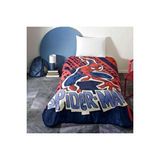 Devigo Lisanslı Spiderman Block Tek Kişilik Battaniye Kırmızı