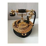 Devigo Müzikli Nostaljik Telefon - 2 Bölmeli Takı Kutusu Mücevher Kutusu, Siyah Çok Renkli