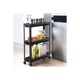 devigo Slim 3 Katlı Tekerlekli Raf Ünitesi Beyaz, Banyo Rafı, Mutfak Rafı, Servis Sehpası, Organizer