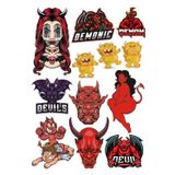 Devil Şeytan Sticker Set 13 Parça Telefon, Tablet, Defter, Laptop Sticker