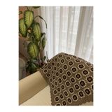 DeviM El örgüsü çiçek desenli kahverengi ve tonları koltuk/omuz şalı, mini battaniye 90*90cm