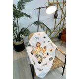Devin Dekor Hayvan Figürlü Dijital Baskı Polar Bebek Battaniye 80X110CM - 80 x 110 cm - Renkli
