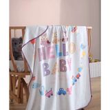 Devin Dekor Hello Baby Dijital Baskı Polar Bebek Battaniye 80X110CM - 80 x 110 cm - Renkli