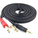 Devinal 25,4 cm 25 cm 3,5 mm stereo jak Kadın Erkek üzerinde 2 RCA Audio kablo bağlantısı için MP3, iPod, iPhone, iPad, akıllı telefonlar, tabletler ve masaüstü, amplifikatör, 17. Player, Home Theater (2 adet)