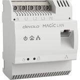 Devolo Magic 2 Lan Dınrail Powerline Dın Ray Adaptörü, 2.400 Mbit/s'ye Kadar, Dağıtım Kutusundan Internet, Profesyonel Ev Ağı, Gri - Siyah